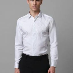 louis philippe Men White Slim Fit Embroidered Full Sleeves Formal Shirt-picture-31