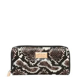 Kenneth Cole Black & Brown Printed Zip Around Wallet for women-picture-13