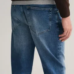 GANT Blue Slim Fit Washed Jeans image 2
