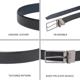 TOMMY HILFIGER Black & Navy Barnes Reversible Belt image 4