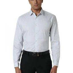 Van Heusen Grey Cotton Slim Fit Printed Shirt-picture-41