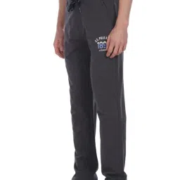 U.S. Polo Assn. Grey Regular Fit Printed Trackpants image 3
