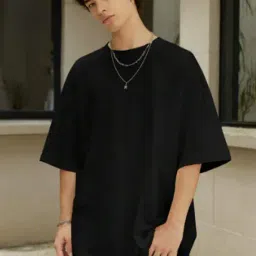 Rigo Black Loose Fit Graphic Print Oversized T-Shirt-picture-13