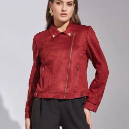 Latin Quarters Maroon Polyester Regular Fit Jacket-picture-5