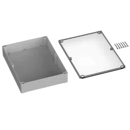 RS PRO Grey Polycarbonate General Purpose Enclosure, IP66, IK07, Clear Lid, 230 x 300 x 85 mm Model No 2010169 image 2