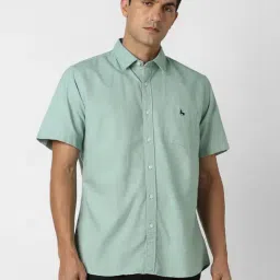 Van Heusen Green Cotton Slim Fit Shirt-picture-21