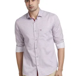 Park Avenue Maroon Cotton Slim Fit Printed Shirt-image-39