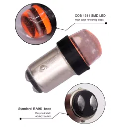 AllExtreme EXBSG2R Silica Gel LED Bulb Parking Light Super Bright Lamp Chipset Silicone License Plate Dome Indicator for Car Bike and Motorcycle (3W, Red, 2 PCS) image 2