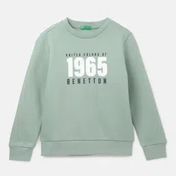 United Colors of Benetton Kids Boy's Regular Fit Crew Neck Printed Sweatshirt-image-27