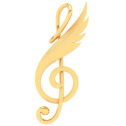 P.C. Chandra Jewellers 22k Yellow Gold 22 Kt Musical Note Feather Pendant-picture-35