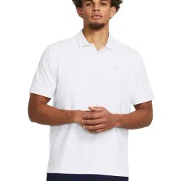 Under Armour White Slim Fit Polo T-Shirt-image-0