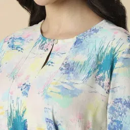 Allen Solly Multicolor Regular Fit Printed Dress image 5