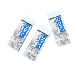 Doms White Rubber Extra Long Dust Free Eraser, 8208 (Pack of 3 Pcs) image 2