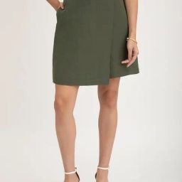 Fablestreet Olive Linen Skirt-picture-46
