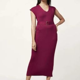 Annabelle by Pantaloons Red Shift Dress-picture-5