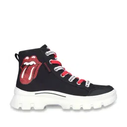 Skechers Women's Rolling Stone Black Ankle High Sneakers-image-0