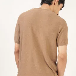 Andamen Men Solid Round Neck Cotton T-shirt image 4