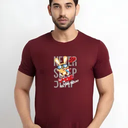 KaamBhari Graphic Printed Round Neck Regular Fit Cotton T-shirt-picture-16