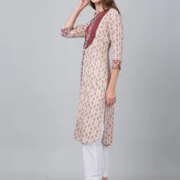 Cantabil Multi Rayon Regular Fit Print Kurti image 3