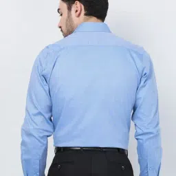 Raymond Blue Cotton Slim Fit Shirt image 2