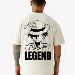 Be Crazy Men Graphic Printed Round Neck Cotton Oversized T-shirt image 1