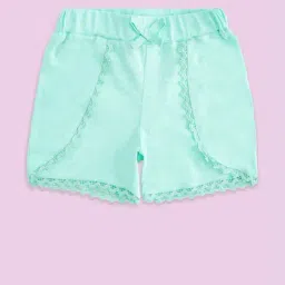 Pantaloons Junior Blue Cotton Embroidered Shorts-image-94