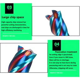 IVY Tech 5 x 100 mm 62 HRC Carbide End Mill 4 Flute image 3