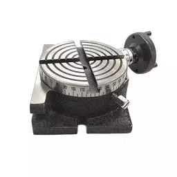 Buyohlic International Rotary Table Diameter 4 inch (100 mm) with Small 70 mm 4 Jaw Chuck, Back Plate and T Nuts, XD-P9HA-WJJN image 2