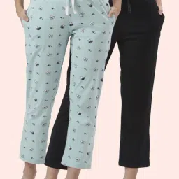 Dreamz by Pantaloons Blue Black Cotton Printed Pyjamas-picture-31