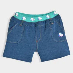 Mi Arcus Cotton Spandex Peanuts Featuring Snoopy  Shorts - Blue-picture-38