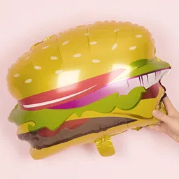 Funcart Hamburger Balloons Foil Aluminum Balloon - Multicolor image 2