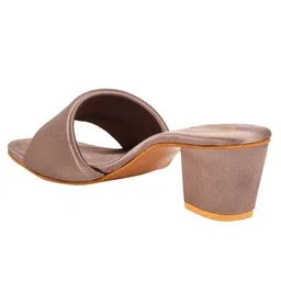 Shoetopia Solid Heeled Sandals - Mauve image 3