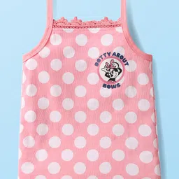 Babyoye Disney Interlock Knit Sleeveless Slips With Minnie Mouse Family Print Pack Of 2 - Pink & Light Green image 4