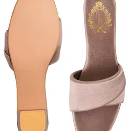 Shoetopia Solid Heeled Sandals - Mauve image 5