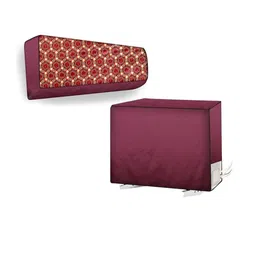 The Furnishing Tree Maroon Printed Air Conditioner Cover-picture-38