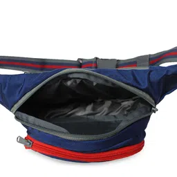 F Gear Unisex Navy Blue & Grey Solid Lattitude Waist Pouch image 4