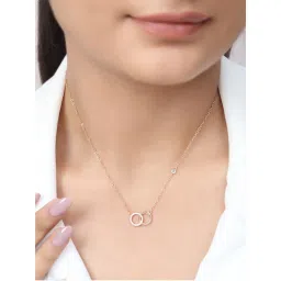 Zavya Interlinked Rose Gold Plated 925 Sterling Silver Necklace-picture-21