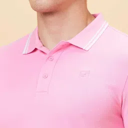 Being Human Pink Regular Fit Polo T-Shirt image 4