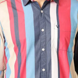 Allen Solly Multicolored Cotton Regular Fit Striped Shirt image 4