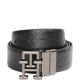TOMMY HILFIGER Boonville Black & Olive Leather Reversible Belt for Men-picture-45