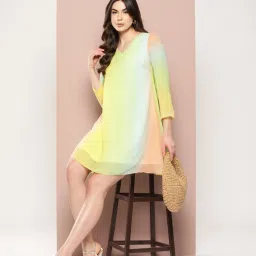 Qurvii Multicolor Ombre Shift Dress image 4