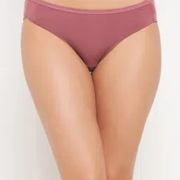 Clovia Pink Lace Regular Fit Solid Panties-image-35