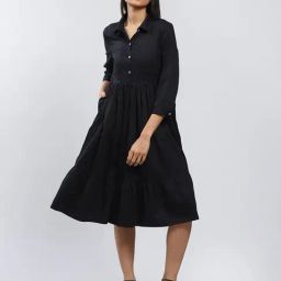 Label Ritu Kumar Black A Line Dress-picture-4