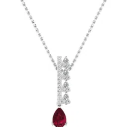 SHINE ETERNAL Lab Grown Diamond 18k (750) White Gold Pendant for Women-picture-16