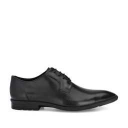 Carlo Romano Men's Black Derby Shoes-picture-7