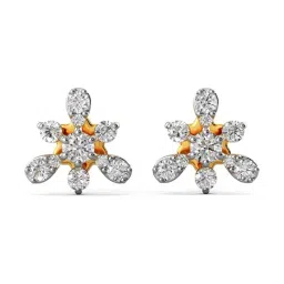 Joyalukkas 18k Yellow Gold & Diamond Stud Earrings for Girls-picture-36