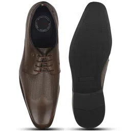 Bata Men's Brown Derby Shoes image 4