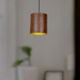Fos Lighting Contemporary Cylindrical Brown Leather Hanging Pendant Light - Set of 1-picture-34