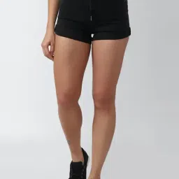 Forever 21 Black Cotton Regular Fit Shorts-image-76