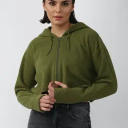 Forever 21 Olive Regular Fit Hoodie-picture-12